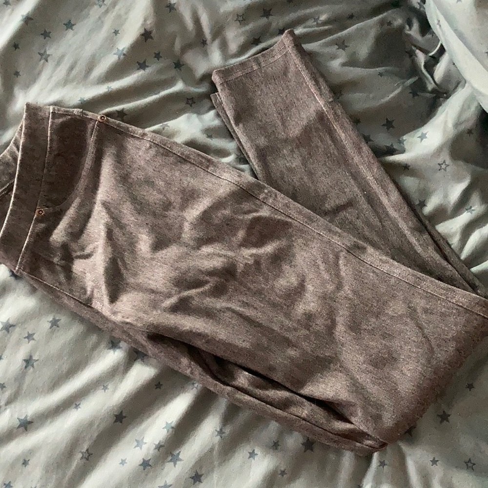 Dark grey denim jeggings